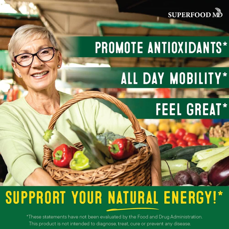 [Australia] - Superfood Fruit and Veggie Supplement - 360 Whole Super Fruit and Vegetable Supplements & Vitamin, Natural Energy levels, with Olive Leaf Soy Free- 180 Count (Pack of 2) 360 Count (Pack of 1) 