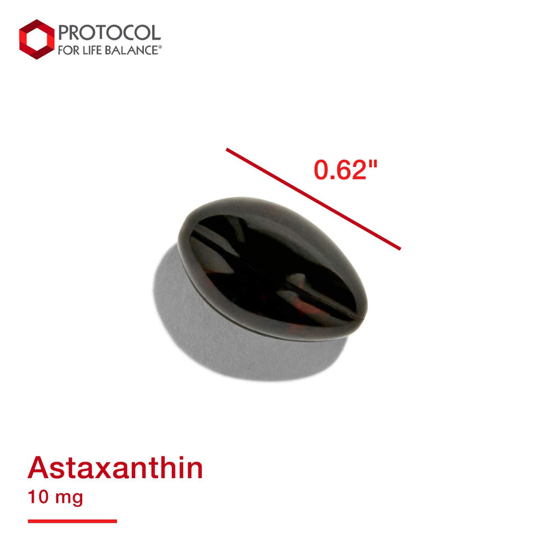 [Australia] - Protocol Astaxanthin 10mg Softgels - Supports Cellular Health* - Carotenoid Astaxanthin Supplements - Non-GMO & Dairy Free - 60 Softgels 