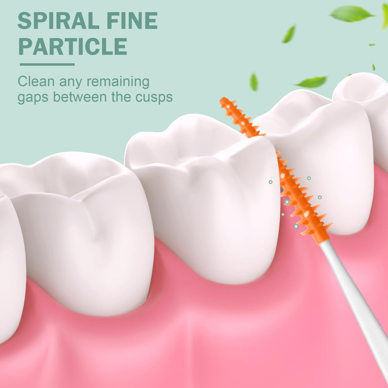 600 Pcs Soft Interdental Brushes Disposable Gum Picks Dental Floss with Case Picks Dental Braces Brush for Teeth Cleaning and Gum Health 600