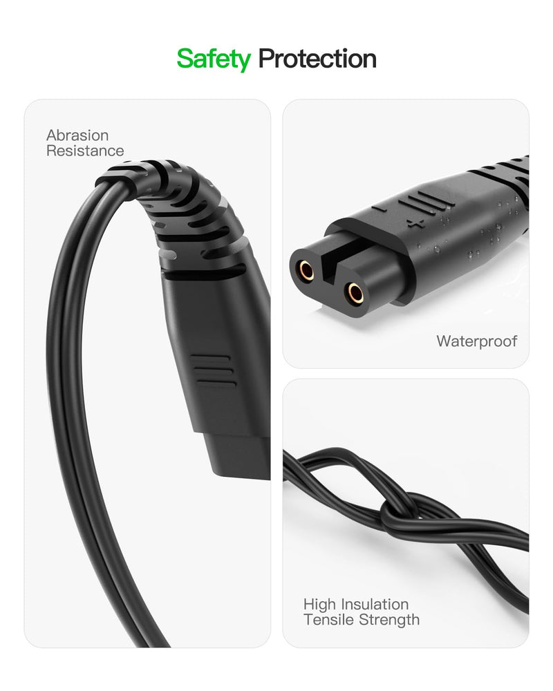 [Australia] - 1.5 m USB power cable suitable for Hatteker charging cable cordless hair trimmer pro hair clippers beard trimmer RFC-696 RFC-695 RFC-690 RFC-692 RFC-588 RFC-598 razor replacement power cable 