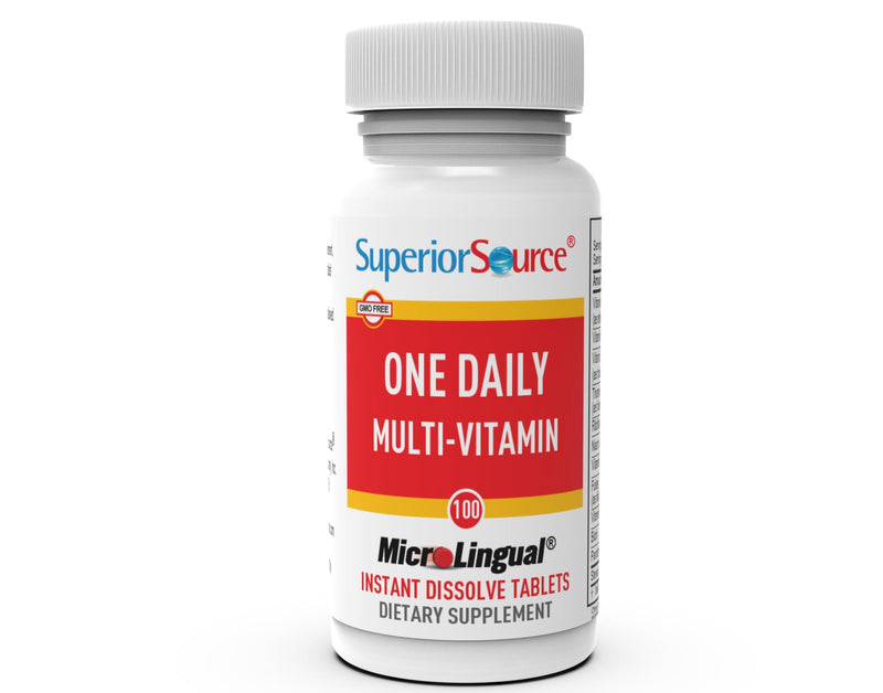 Superior Source One Daily Multi-Vitamin - Daily Supplement Supports Bone Strength, Immune System Function & More - Health Supplement with 11 Vitamins & Nutrients - 100 Instant Dissolve Tablets 100 Count (Pack of 1)