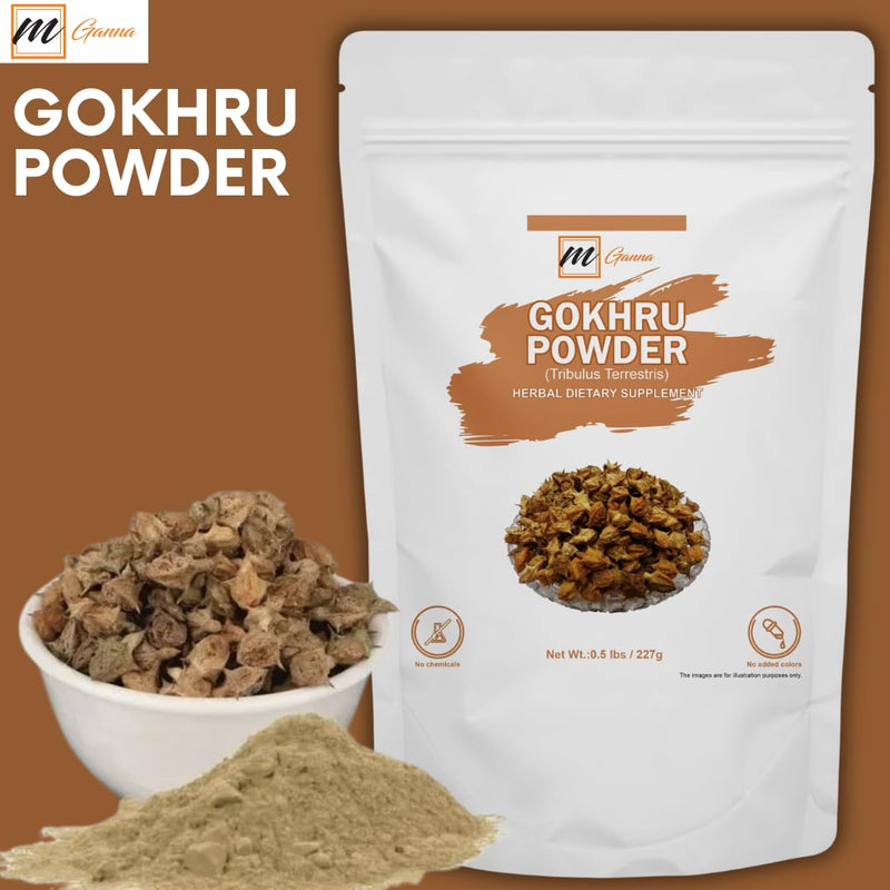 [Australia] - 100% Natural Gokhru/Tribulus Terrestris Powder for Skin and Health Care 0.22 LBS / 100 GMS 