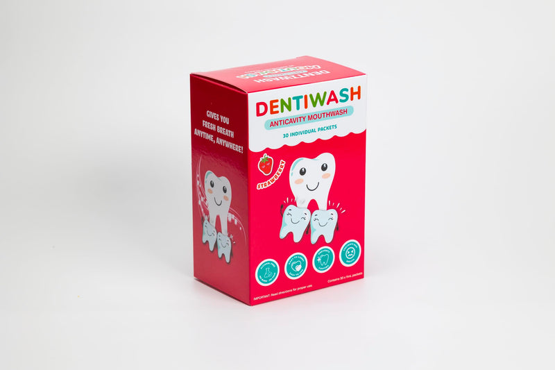 [Australia] - Mouthwash for Kids Alcohol Free, Surfactant Free, Preservative Free, Artificial Dye Free, Prevents Cavities, Gingivitis, Bad Breath, Strawberry 30 Sticks (0.37 Fl Oz (Pack of 30)) 