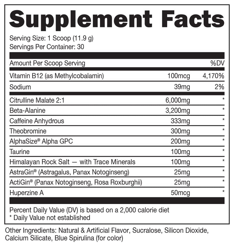 [Australia] - Bucked Up - Woke - HIGH STIM Pre Workout - Best Tasting - Focus Nootropic, Pump, Strength and Growth, 30 Servings (Rocket Pop) Rocket Pop 
