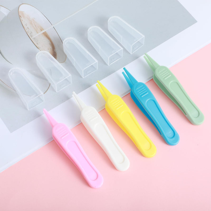 [Australia] - 5 Pcs Nose Cleaning Tweezers, 5 Colors Baby Booger Picker with Round Head Effective Nose Picker Baby Ear Noses Navel Cleaner Clip for Babys Care 