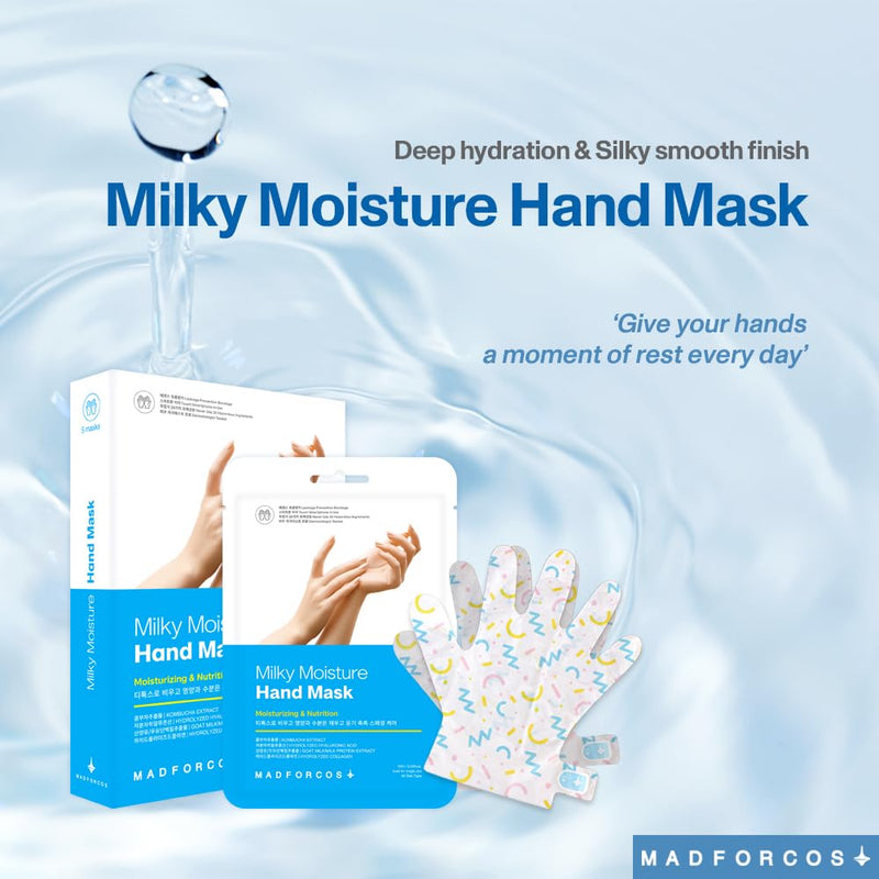 [Australia] - Milky Moisture Hand Mask – Hydrating Gloves for Dry Hands | 5 or 10 Pairs (5 Pair (Pack of 1)) (10 Pair (Pack of 1)) 10 Pair (Pack of 1) 