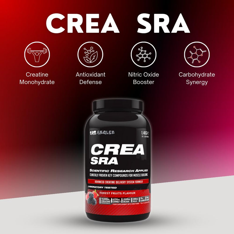 Creatine Monohydrate CREA SRA 1.4kg, Forest Fruit Flavour, Muscle Recovery and Strength Building