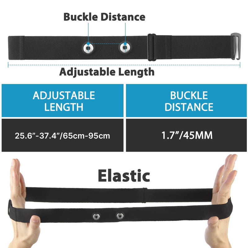 [Australia] - Heart Rate Monitor Replacement Chest Strap Fits for Polar H9 H7 Wahoo Tickr Garmin Hrm Chest Belt, Waterproof Adjustable Size 