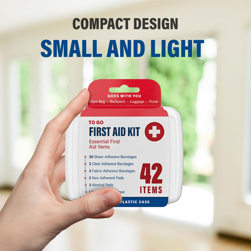 [Australia] - 500 Piece Mini First Aid Kit for Home, Car, Office, Outdoors, Travel Size Small First Aid Kits with Adhesive Bandages and Pads - Bulk First Aid Supplies in Compact & Lightweight Case (12 Pack) 500 Pieces [12 Pack] 