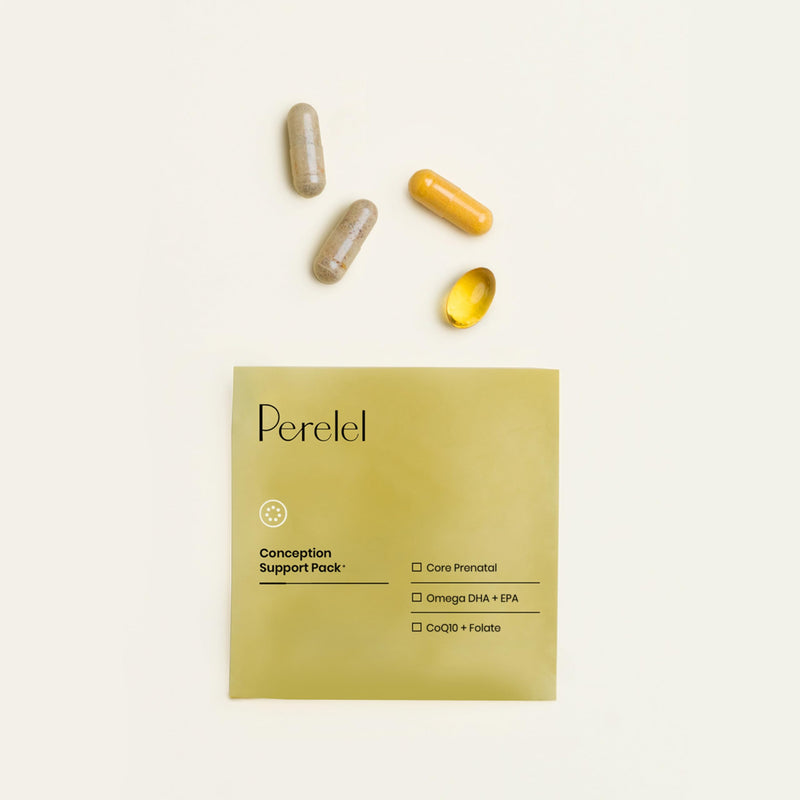 [Australia] - Perelel Conception Support Pack, Prenatal Multivitamin with DHA Omega 3, COQ10 & Folate, Supports Fertility Wellness for Women, Soy & Gluten Free, Non GMO, 30 Daily Pill Packs 