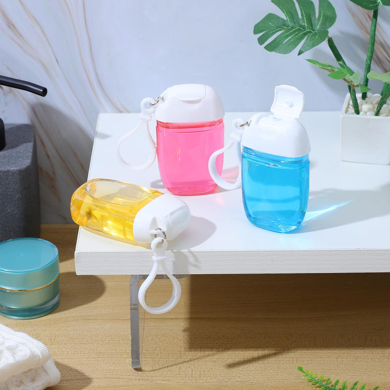 BESPORTBLE 36 Pcs 30ml Travel Bottles with Keychain Leakproof Refillable Empty Squeeze Bottle Containers for Liquid Soap Lotion Shampoo Toiletry TSA Approved 1oz Backpack Clips