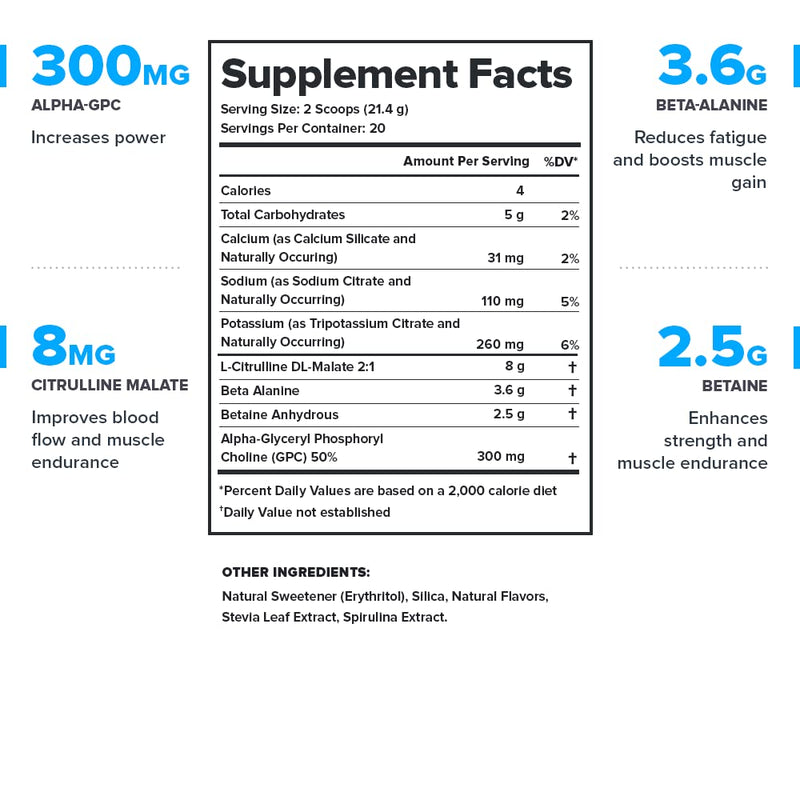 [Australia] - LEGION Pulse Pre Workout Supplement - All Natural Nitric Oxide Preworkout Drink to Boost Energy, Creatine Free, Naturally Sweetened, Beta Alanine, Citrulline, Alpha GPC (Caffeine Free Blue Razz) Blue Raspberry 