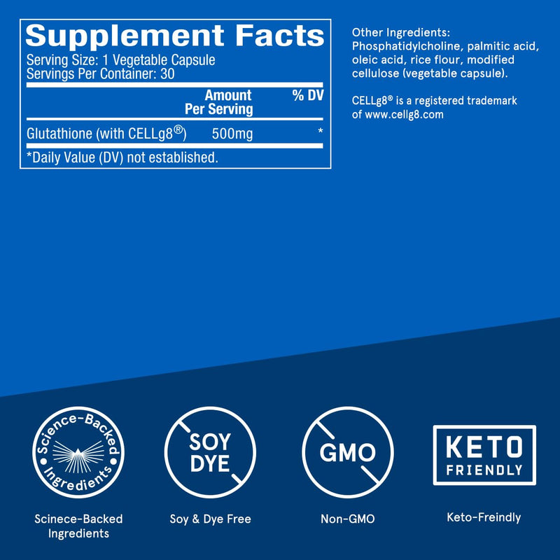 [Australia] - Bulletproof Liposomal Glutathione Force Antioxidant Capsules, 30 Count, Supplement for Liver Health and Immune Support, 30 Servings 30 Count (Pack of 1) 