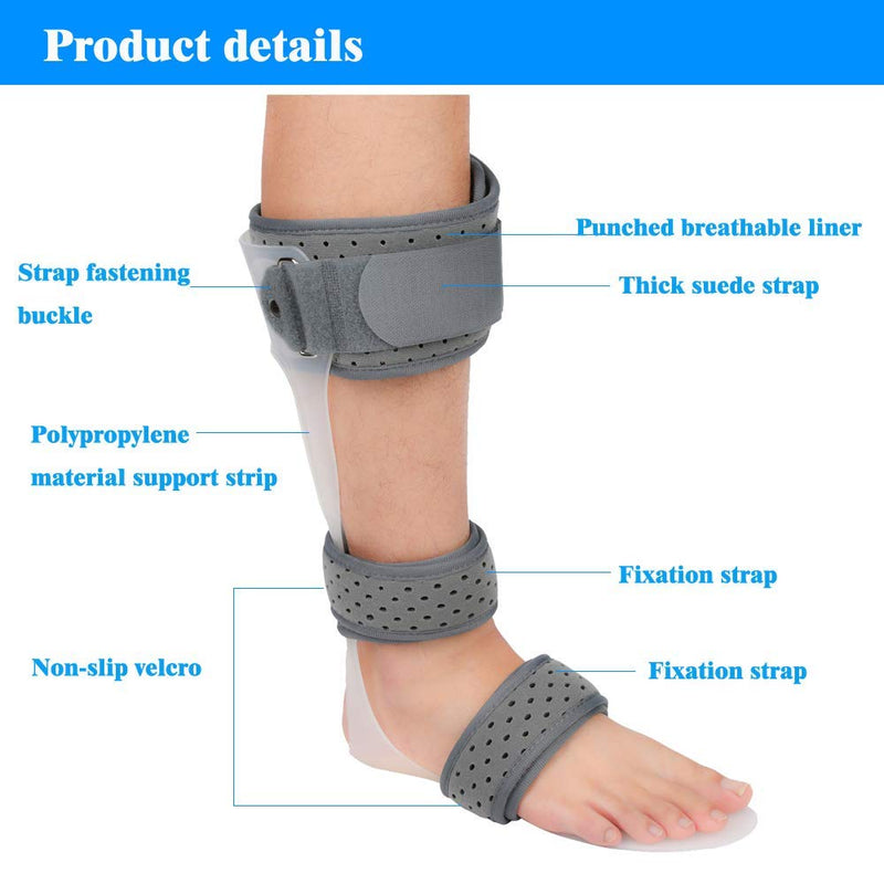AFO Drop Foot Brace Medical Ankle Foot Orthosis Support Foot Drop Postural Correction Brace (Left/XL) XL / Left