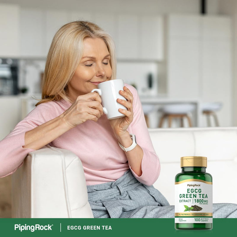 [Australia] - Piping Rock EGCG Green Tea Extract 1800 mg | 100 Capsules | Standardized Supplement | Non-GMO, Gluten Free 