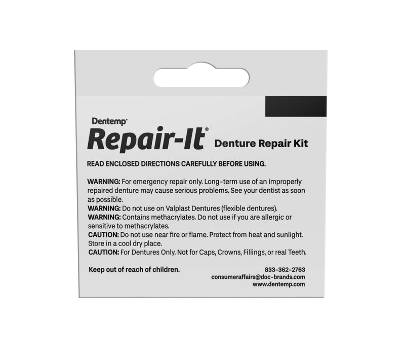 [Australia] - Dentemp Repair Kit - Repair-It Advanced Formula Denture Repair Kit (Pack of 2) - Repairs Broken Dentures, Mends Cracks and Replace Loose Teeth 3 Count (Pack of 2) 