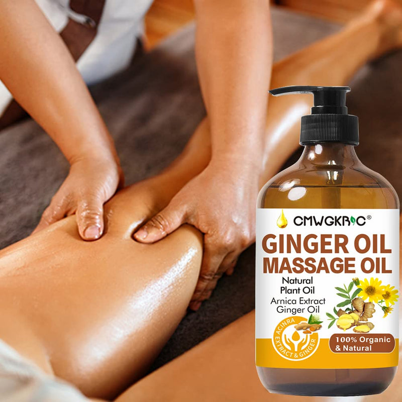 [Australia] - 2 Pack Ginger Oil Lymphatic Drainage Massage,Belly Drainage Ginger Oil-Warming Tired Sore Muscle Ginger Massage Oils With Natural Arnica Extract,Grapeseed Oil,Vitamin E Massage Oil for Massage Therapy 