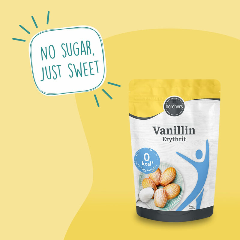 [Australia] - BORCHERS Vanillin Erythritol, alternative to vanilla sugar 350g, based on erythritol, less sweet, calorie-free & sugar-free, sugar substitute, sweetener, sugar alternative, XL value pack 350g (pack of 1) 