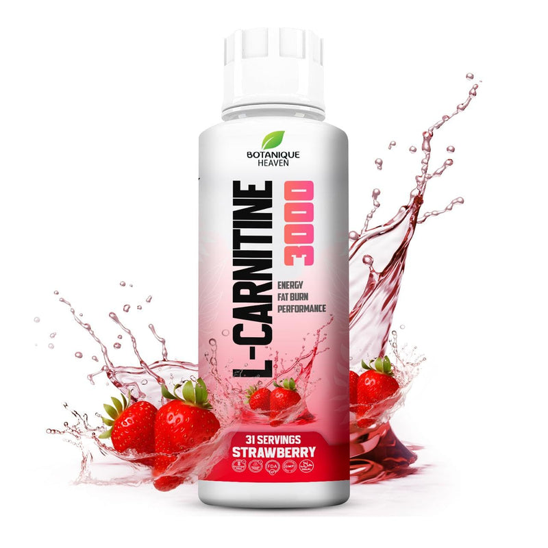 L-Carnitine Liquid 3000mg Per Serving | High Strength Liquid Carnitine | Energy & Metabolism Support | 31 Servings | Sugar Free, Vegan | Strawberry