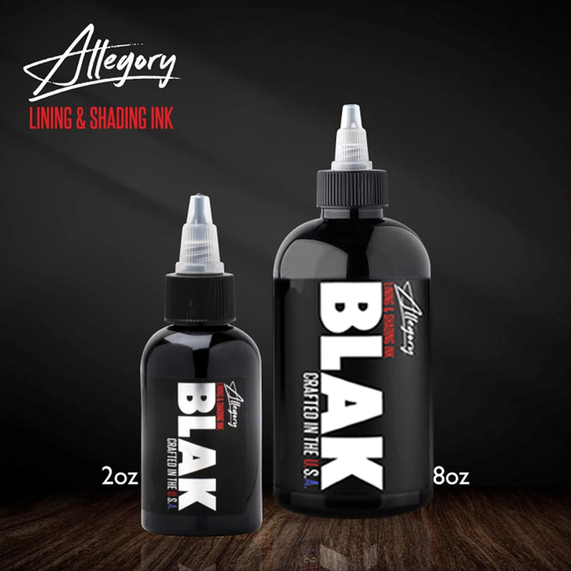 [Australia] - Tattoo Ink ‚Äì Blak, Premium Black Tattoo Ink, Perfect for Lining and Shading, Smooth, Consistent Pigment, Vegan Friendly Tattoo Color, Organic Ink, Crafted in The USA, 8 oz 