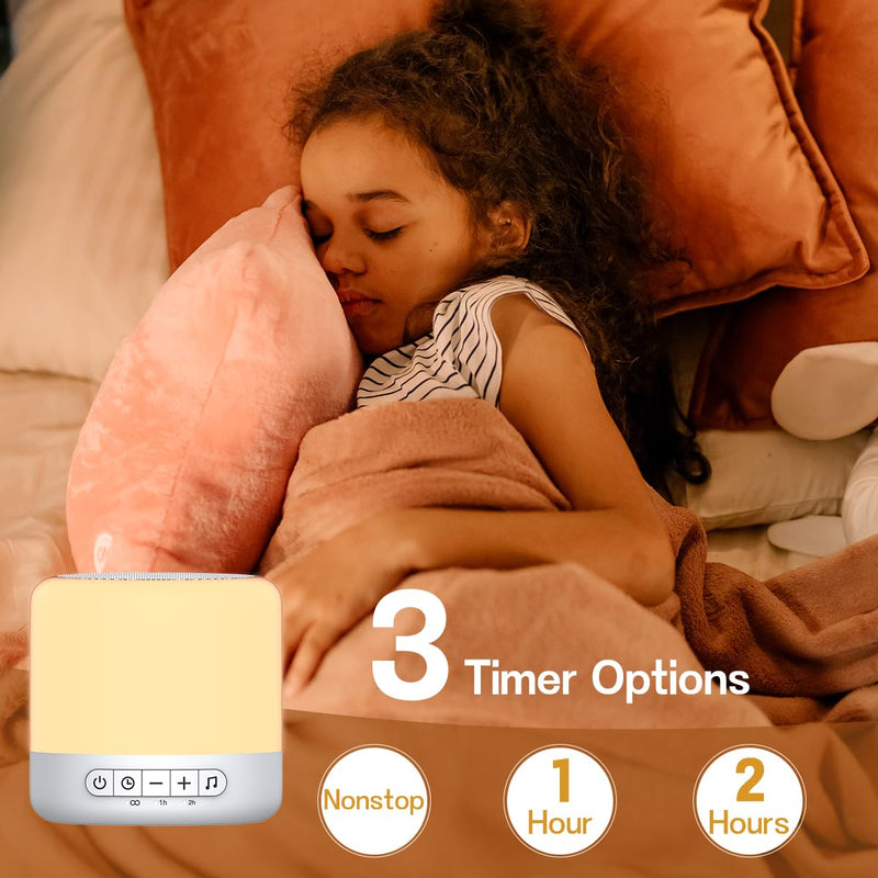[Australia] - Easysleep White Noise Sound Machine with 30 Soothing Sounds 12 Night Light 32 Volume 3 Timers Portable Sleep Aid Machine for Office Noise Canceling Nursery Travel Lullaby & Rain Sound for Baby, Adults 