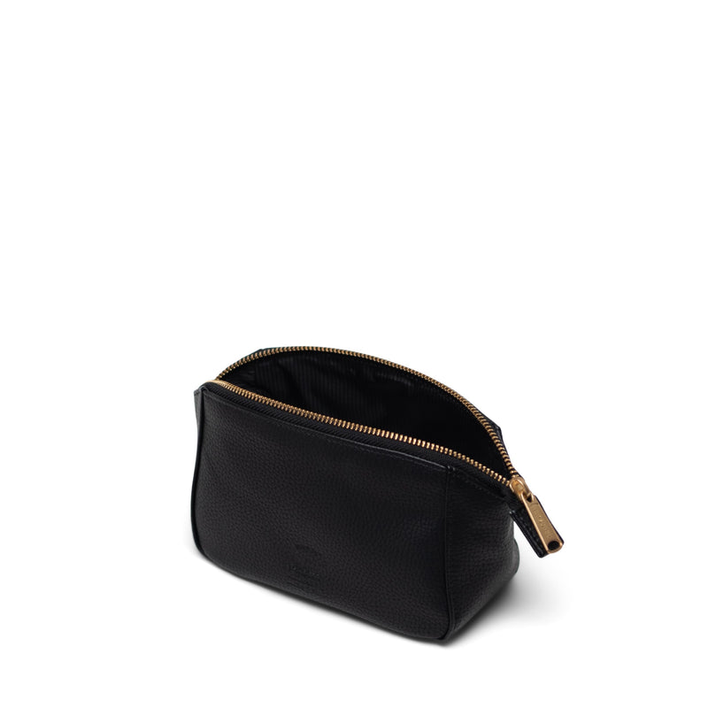 Herschel Supply Co. Milan Small Toiletry Bag | Vegan Leather, Black, Small