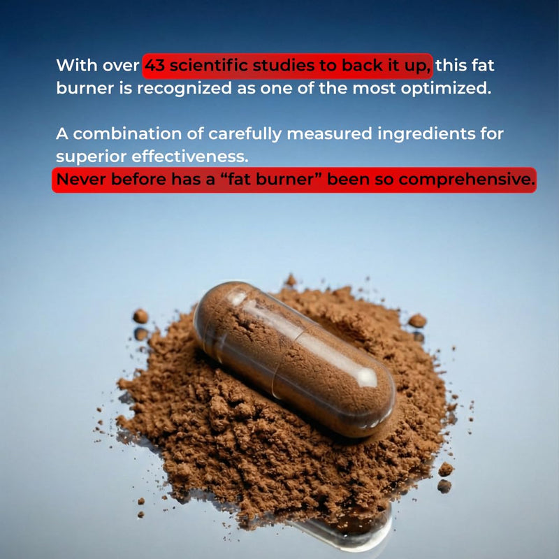 New | Powerful Fat Burner | Based on 43 Scientific Studies | Highly Dose | Effective Ingredients | Increased Metabolism | Fat Removal | Energy | Appetite suppressant | Berberine