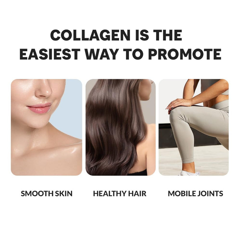 Marine Collagen Peptides - Hydrolyzed Ultra-fine Collagen Powder for Women & Men, Hyaluronic Acid, Biotin, Vitamin C, for Skin, Hair, Nails, Joints, Non-GMO, Unflavored, Easily Dissolved, 16oz