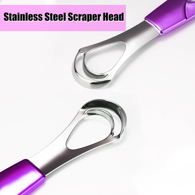 [Australia] - Tongue Cleaner, Tongue Scraper, Tongue Cleanser, Tongue Scraper, Tongue Scraper Cleaner, Helps Fight Bad Breath, Tongue Scrapers (Purple&Blue&Orange) Purple&Blue&Orange 
