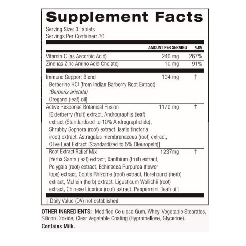 Defense Wellness Formula Vitamins & Herbal Blend - Immune System Support Supplement - with Elderberry, Vitamin C, Zinc, Echinacea, Astragalus, Andrographis— 90 Tabs