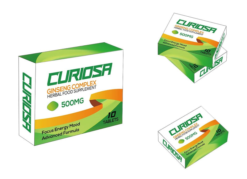 Ultra Strong CURIOSA Green Power 500mg | Stronger | Longer | Harder | Performance | Extra Strength Enhancing Pills, Stamina Endurance Booster Supplement Pills for Men | 10 Ginseng Herbal Tablets