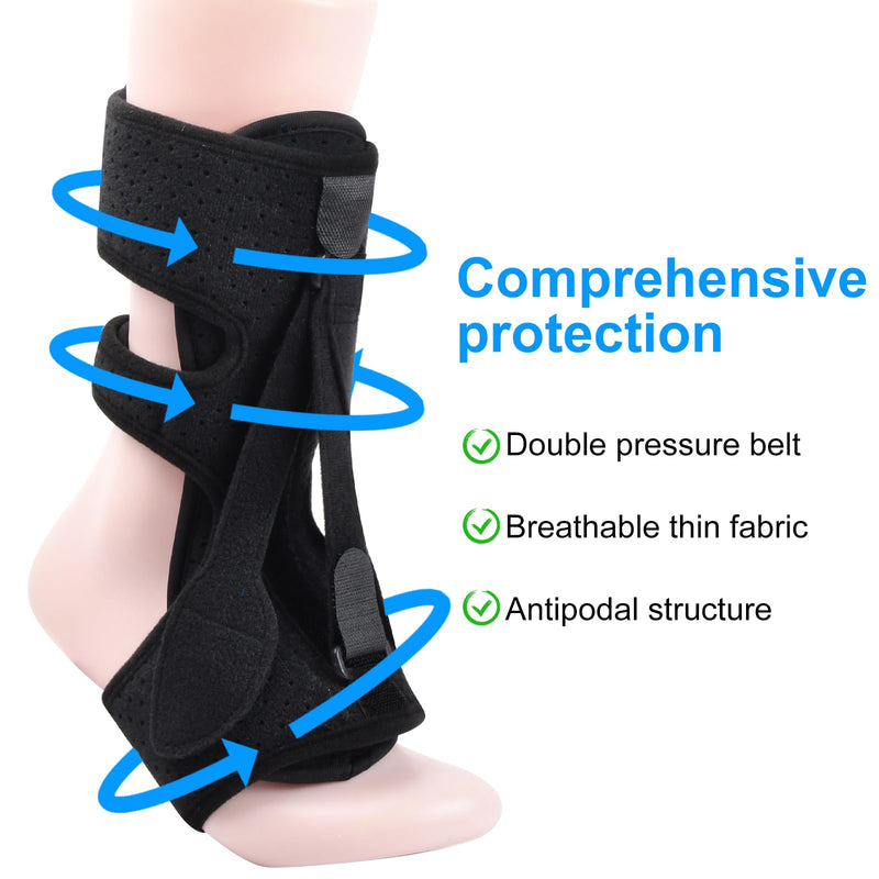 [Australia] - Fasciitis Night Splint, Plantar Fasciitis Night Splint Foot Splint, Plantar Fasciitis Orthosis, Ankle Splint with Adjustable Straps, Orthosis Splint Relief Achilles Tendonitis, Foot Drop, Black 