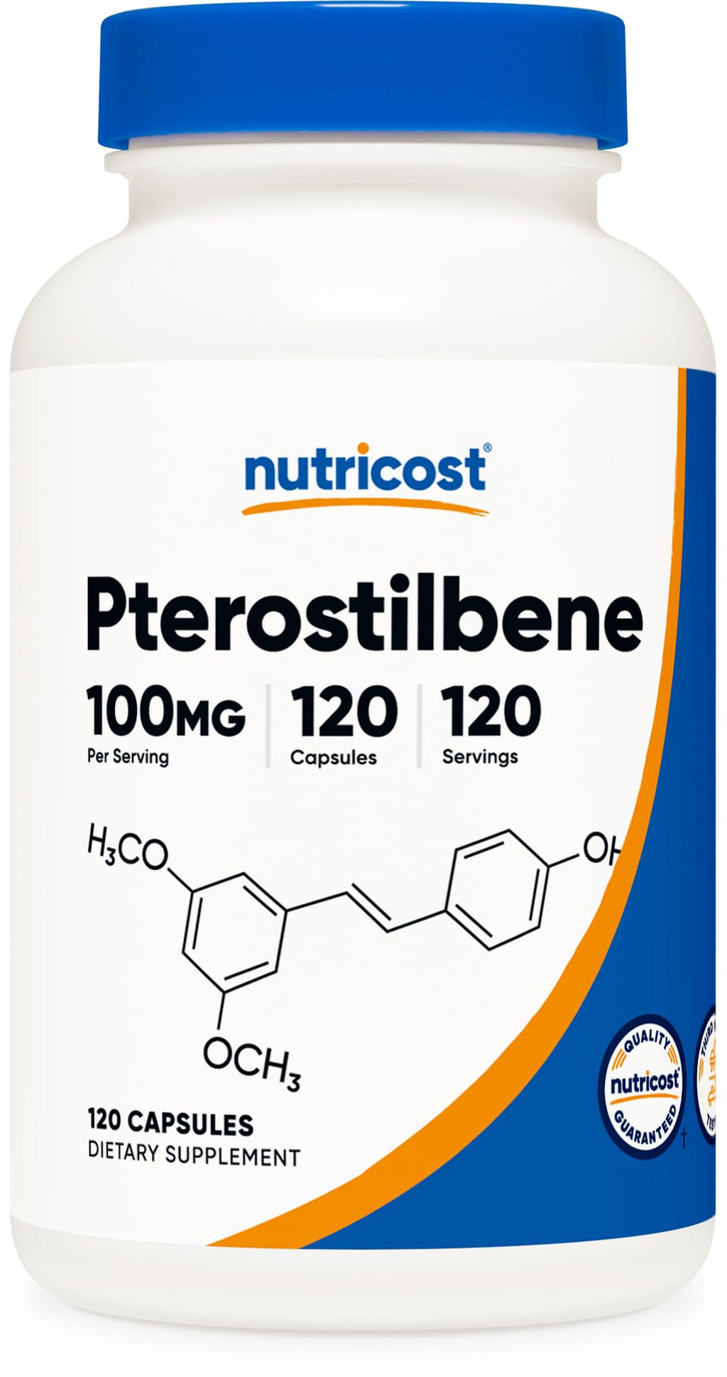 Nutricost Pterostilbene 100mg, 120 Capsules - Non-GMO, Gluten Free