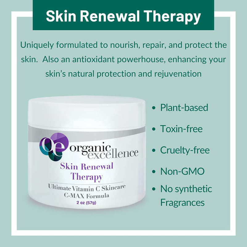 Organic Excellence Skin Renewal Therapy Vitamin C Face & Neck Cream, 2 oz