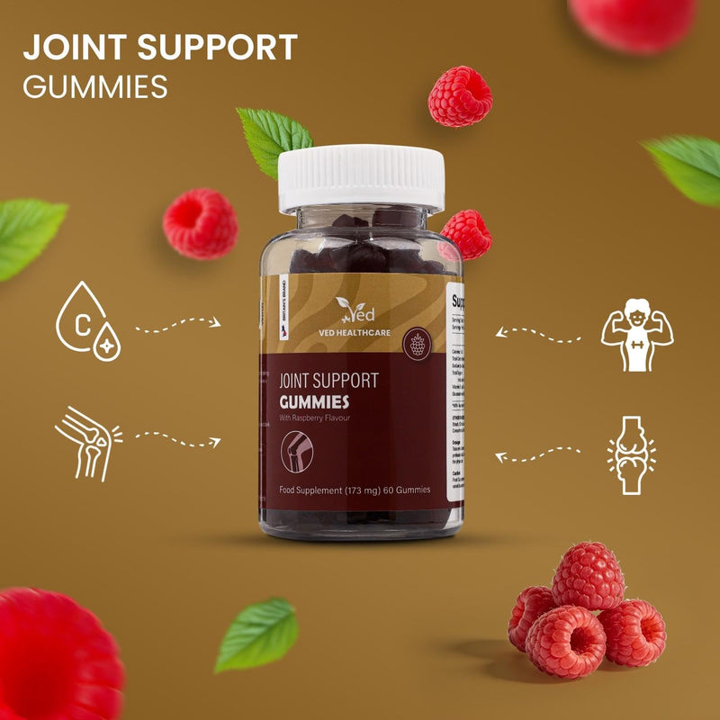 VED Joint Support Supplement Gummies, wtih Vitamin E, 60 Gummies, 1 Gummy per Day. (2 Months Supply)
