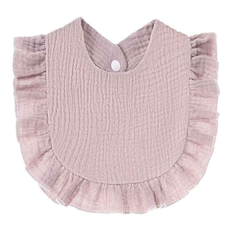[Australia] - 4 PACK Solid Muslin Baby Drool Bibs Set for Unisex Boys Girls Cotton Adjustable Teething Feeding Drooling Bibs Pink Set 