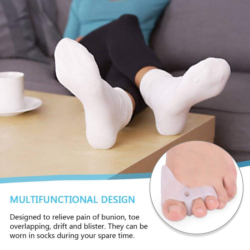 [Australia] - Hallux Valgus Correction, Toe Separator Silicone, 3-Toe Hallux Toe Separator, Bunion Corrector Toe Straightener, 1 Pair Big Toe Straightener for Overlapping Toes, Hammer Toe, Bunion, Bent Toe 