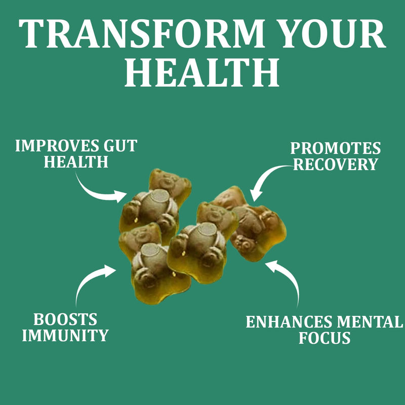 [Australia] - Greens Gummies, Daily Greens Gummies with Organic Chlorella and Spirulina, Digestive & Gut Health, Low Sugar, Formulated with 60+ Ingredients, Individual Packets,160 Gummies Bear 