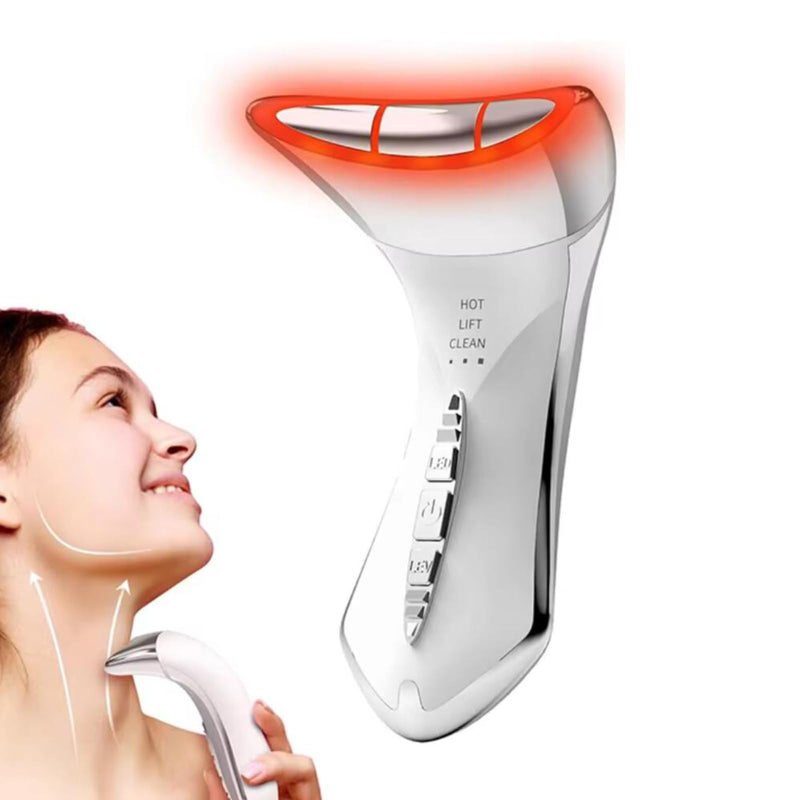 Upgraded Version | Neck Face Toning Device with 5 Color Led for Skin Care Wrinkles, Double Chin, Water Resistant at-Home Face Tool