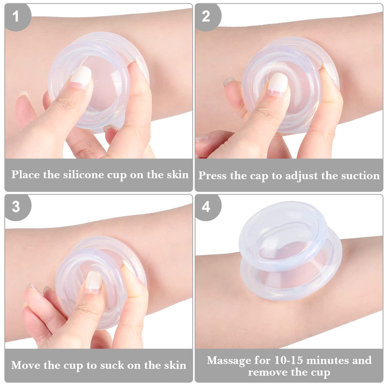 [Australia] - Syhood 16 Pcs 4 Sizes Cupping Therapy Set Silicone Cupping Massage Cups Professional Therapy Studio and Household Set for Cellulite Reduction Body Myofascial Muscle Nerve Joint Pain 