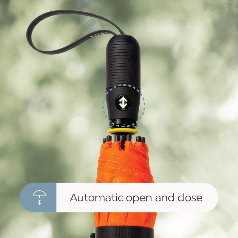 ShedRain Vortex Windproof Compact Travel Umbrella, Auto Open Close Vex Black 54"Arc