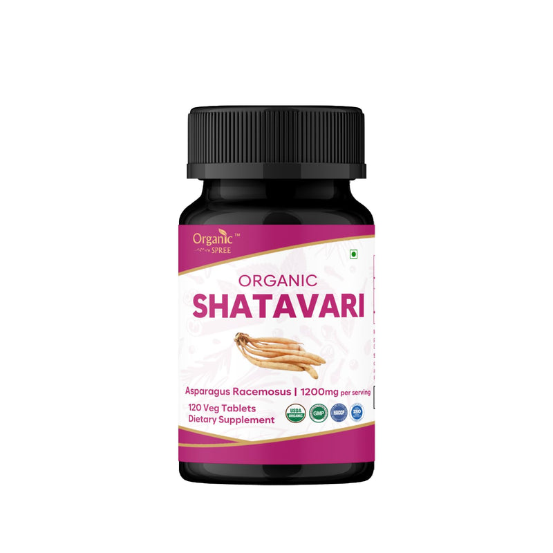 ORGANIC SPREE SHATAVARI 120 Tablets | Asparagus Racemosus (Shatavari) | USDA Organic Certified | Organic and Natural 120tab (1) 1