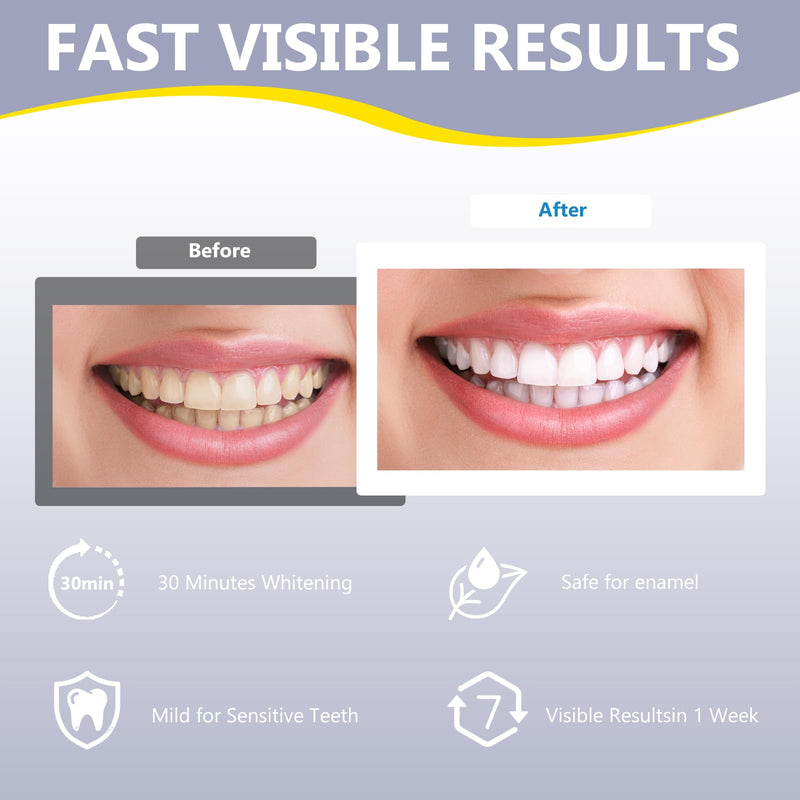 [Australia] - Teeth Whitening Strips for Sensitive, 42 Strips Whitener Safe Whitestrip, Deep Stains Removal Tooth Whitening, Enamel Safe Non-Slip Dry Strip Technology for Whiter Teeth,Coconut 