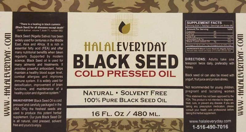 [Australia] - Pure Black Seed Oil - 16 OZ - 100% Pure and Cold Pressed Black Seed - Non-GMO and Vegan - Nigella Sativa 