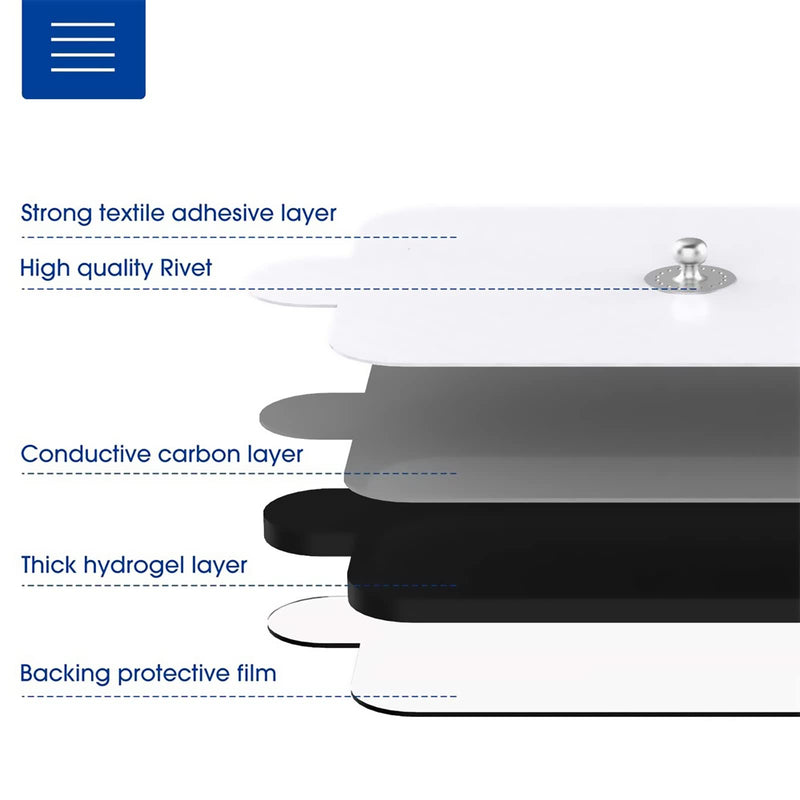 [Australia] - TENS/EMS Unit Replacement Pads NURSAL 20 Pack 3.5mm Snap Electrode Patches for Electrotherapy, Reusable Self-Adhesive Electrodes Pads, Compatible with Belifu, AVCOO, MEDVICE TENS (White) A-white 