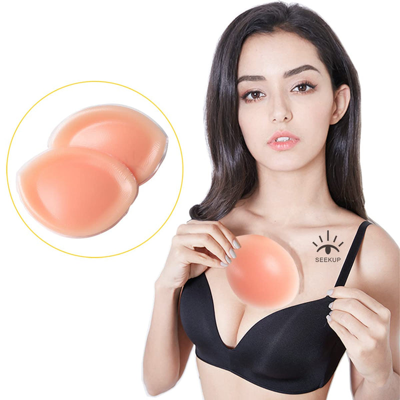 Women Silicone Bra Pads Inserts Breast Enhancer Bust Push up Pads Swimsuit Enhancement M, L, XL Skin Medium