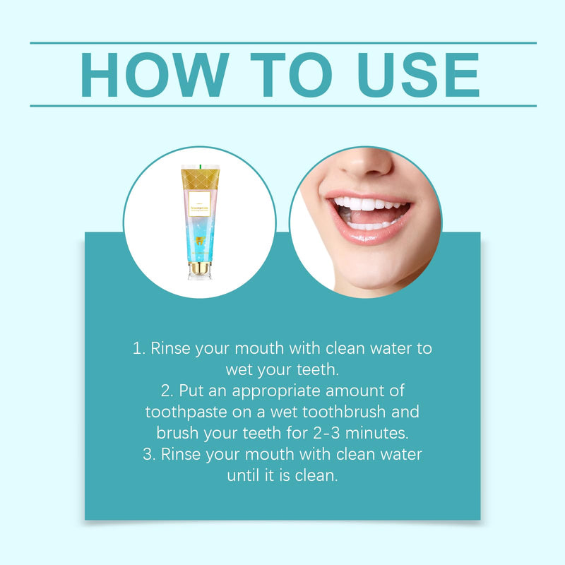 Niacinamide Whitening Toothpaste for Adults - Brightening Teeth, Natural Peach Mint Flavor, Freshens Breath, Fluoride-Free, VeganRemoves Stains, Maintains Gum Health(4.23oz)