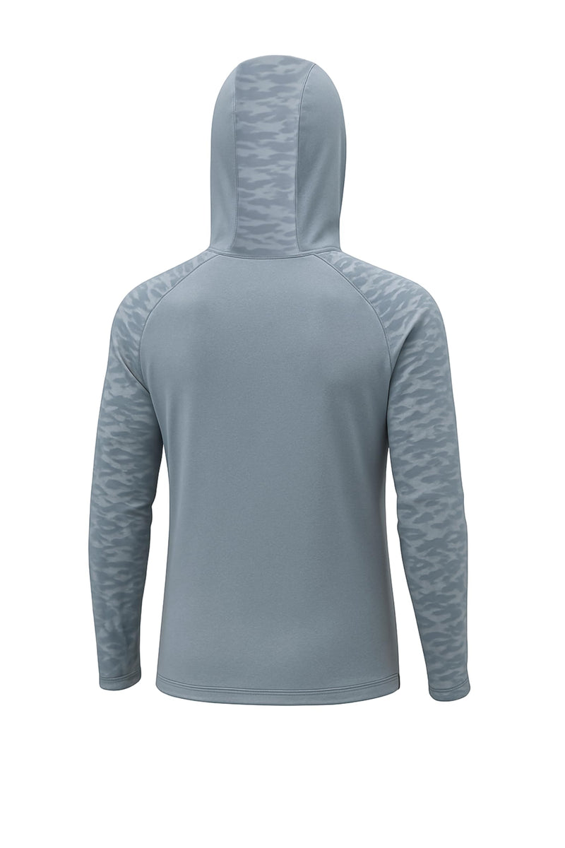 [Australia] - Permethrin Insect Repellent Mens Athletic Hoodies Long Sleeve Fishing Shirts SPF 50+ UV Sun Shirt Protection Rash Guard Blue-camo X-Large 