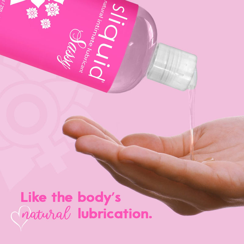 [Australia] - Sliquid Sassy Water-Based Lube - Thick, Long-Lasting Gel, Natural Lube for Women/Men/Couples, Unscented, 8.5 Fl Oz 8.5 Fl Oz (Pack of 1) 