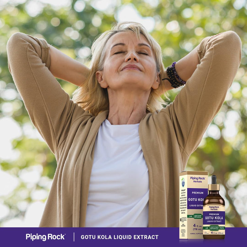 [Australia] - Piping Rock Gotu Kola Extract | 4 Fl Oz | Premium Liquid Herbal Supplement | Vegetarian | Alcohol Free | Non-GMO, Gluten Free 